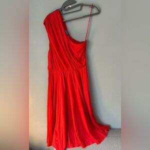Alice and Olivia one shoulder Camara red dress women’s size sm great condition